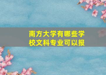 南方大学有哪些学校文科专业可以报