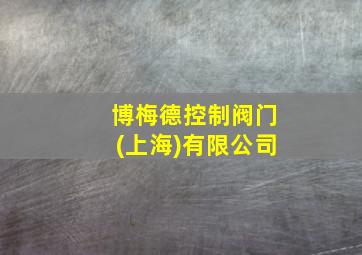 博梅德控制阀门(上海)有限公司