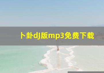 卜卦dJ版mp3免费下载