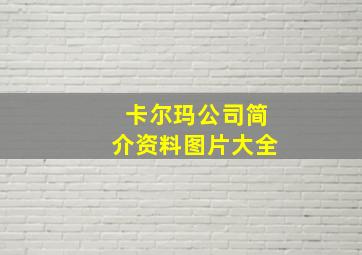 卡尔玛公司简介资料图片大全