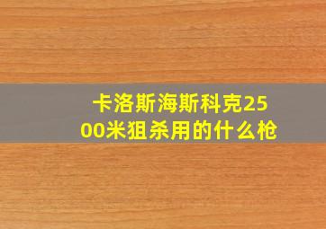 卡洛斯海斯科克2500米狙杀用的什么枪