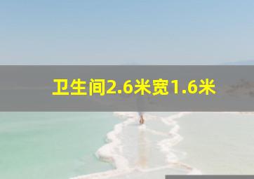 卫生间2.6米宽1.6米