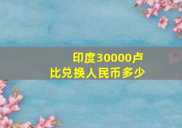 印度30000卢比兑换人民币多少