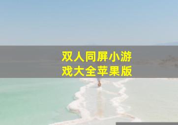 双人同屏小游戏大全苹果版