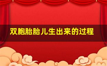 双胞胎胎儿生出来的过程