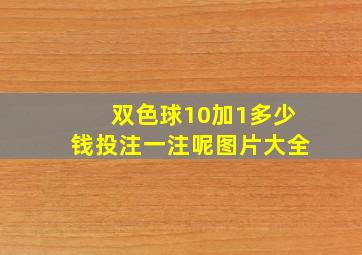 双色球10加1多少钱投注一注呢图片大全