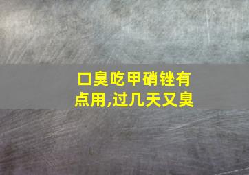 口臭吃甲硝锉有点用,过几天又臭