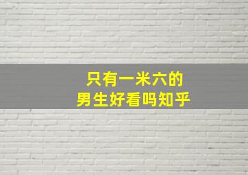 只有一米六的男生好看吗知乎