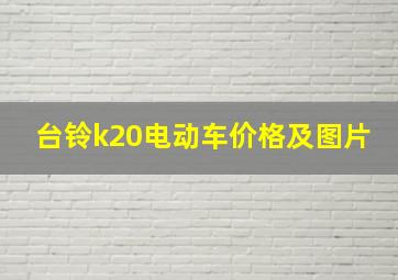 台铃k20电动车价格及图片