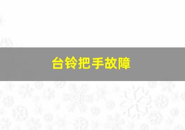 台铃把手故障