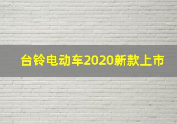 台铃电动车2020新款上市