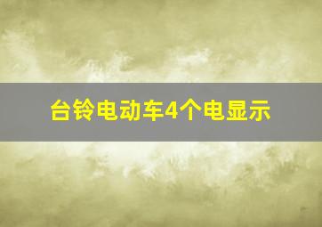 台铃电动车4个电显示