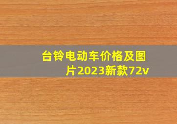 台铃电动车价格及图片2023新款72v