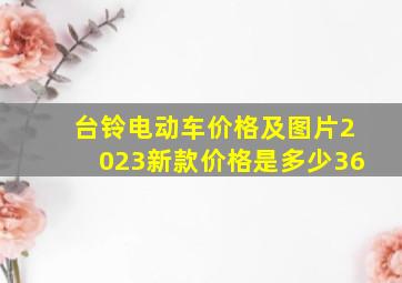 台铃电动车价格及图片2023新款价格是多少36