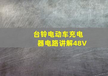 台铃电动车充电器电路讲解48V