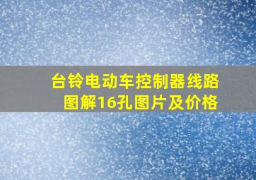 台铃电动车控制器线路图解16孔图片及价格