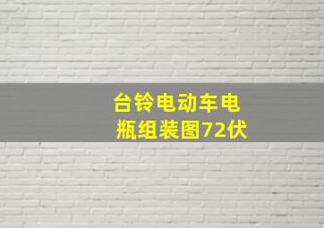 台铃电动车电瓶组装图72伏