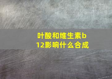 叶酸和维生素b12影响什么合成