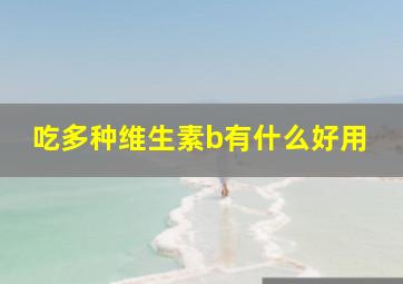 吃多种维生素b有什么好用