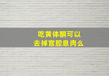 吃黄体酮可以去掉宫腔息肉么