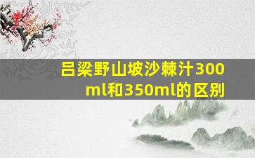 吕梁野山坡沙棘汁300ml和350ml的区别