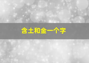 含土和金一个字