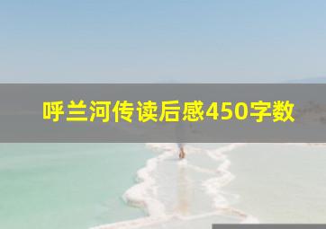 呼兰河传读后感450字数