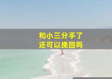 和小三分手了还可以挽回吗