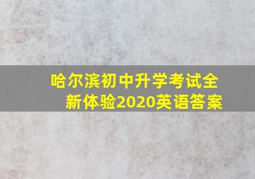 哈尔滨初中升学考试全新体验2020英语答案