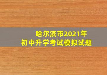 哈尔滨市2021年初中升学考试模拟试题