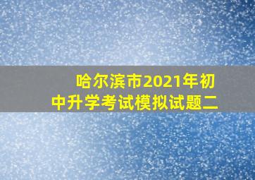 哈尔滨市2021年初中升学考试模拟试题二