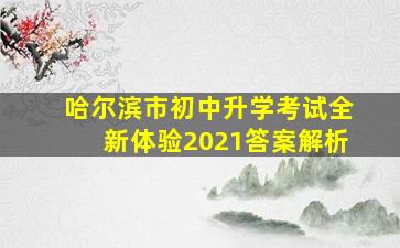 哈尔滨市初中升学考试全新体验2021答案解析