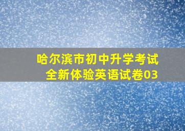 哈尔滨市初中升学考试全新体验英语试卷03