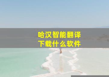 哈汉智能翻译下载什么软件