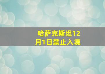 哈萨克斯坦12月1日禁止入境