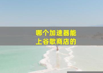 哪个加速器能上谷歌商店的