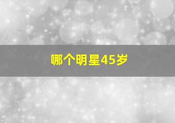 哪个明星45岁