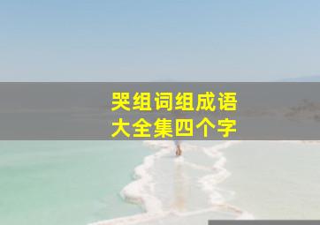 哭组词组成语大全集四个字