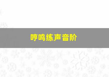 哼鸣练声音阶