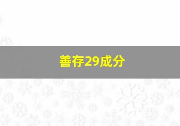 善存29成分