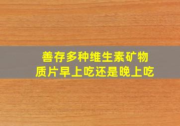 善存多种维生素矿物质片早上吃还是晚上吃