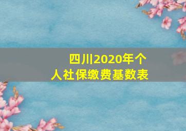 四川2020年个人社保缴费基数表