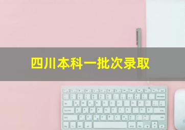 四川本科一批次录取