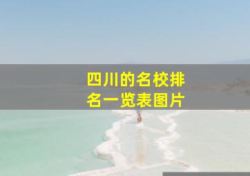 四川的名校排名一览表图片