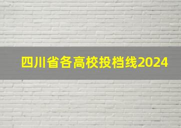 四川省各高校投档线2024