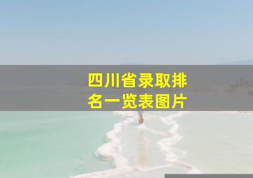 四川省录取排名一览表图片