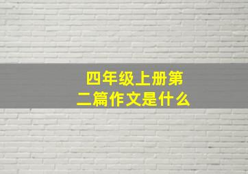 四年级上册第二篇作文是什么