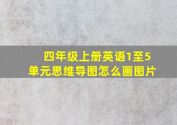 四年级上册英语1至5单元思维导图怎么画图片