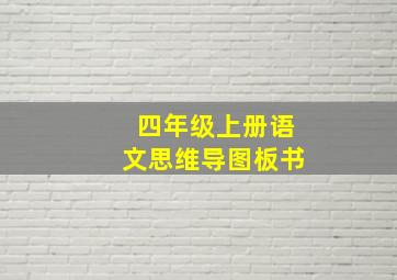 四年级上册语文思维导图板书