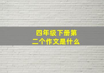 四年级下册第二个作文是什么